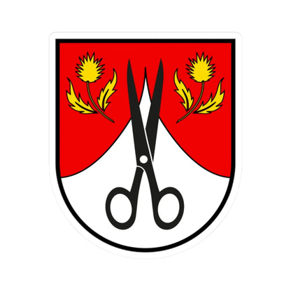 CHE Zunft zur Schneidern BE COA (Switzerland) (Coat of Arms) STICKER Vinyl Kiss-Cut Decal 2 Inch White - The Sticker Space