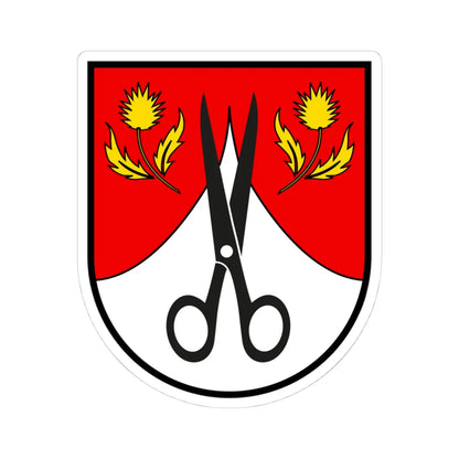 CHE Zunft zur Schneidern BE COA (Switzerland) (Coat of Arms) STICKER Vinyl Kiss-Cut Decal 4 Inch White - The Sticker Space