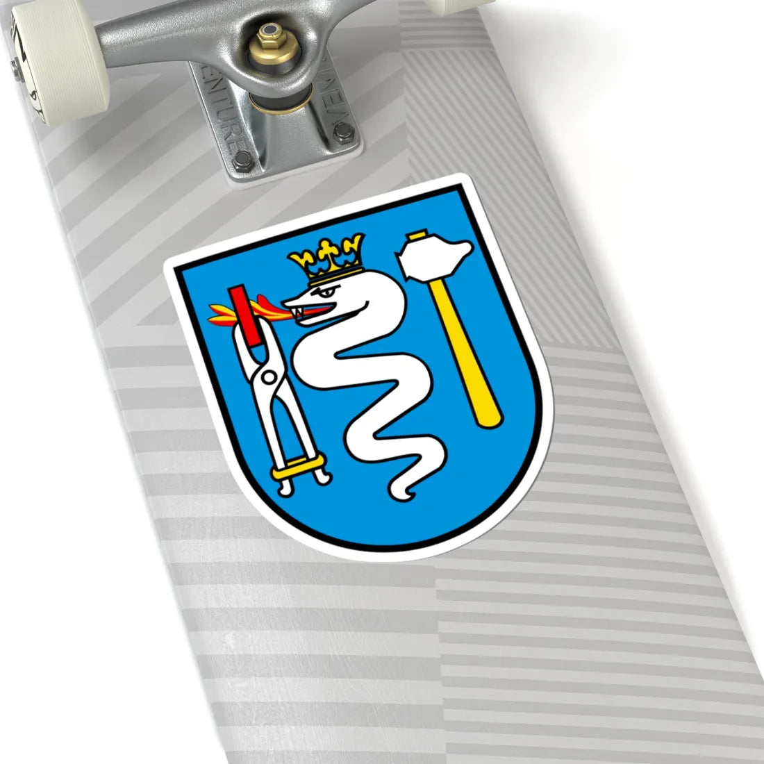 CHE Zunftgesellschaft zu Schmieden COA (Switzerland) (Coat of Arms) STICKER Vinyl Kiss-Cut Decal - The Sticker Space