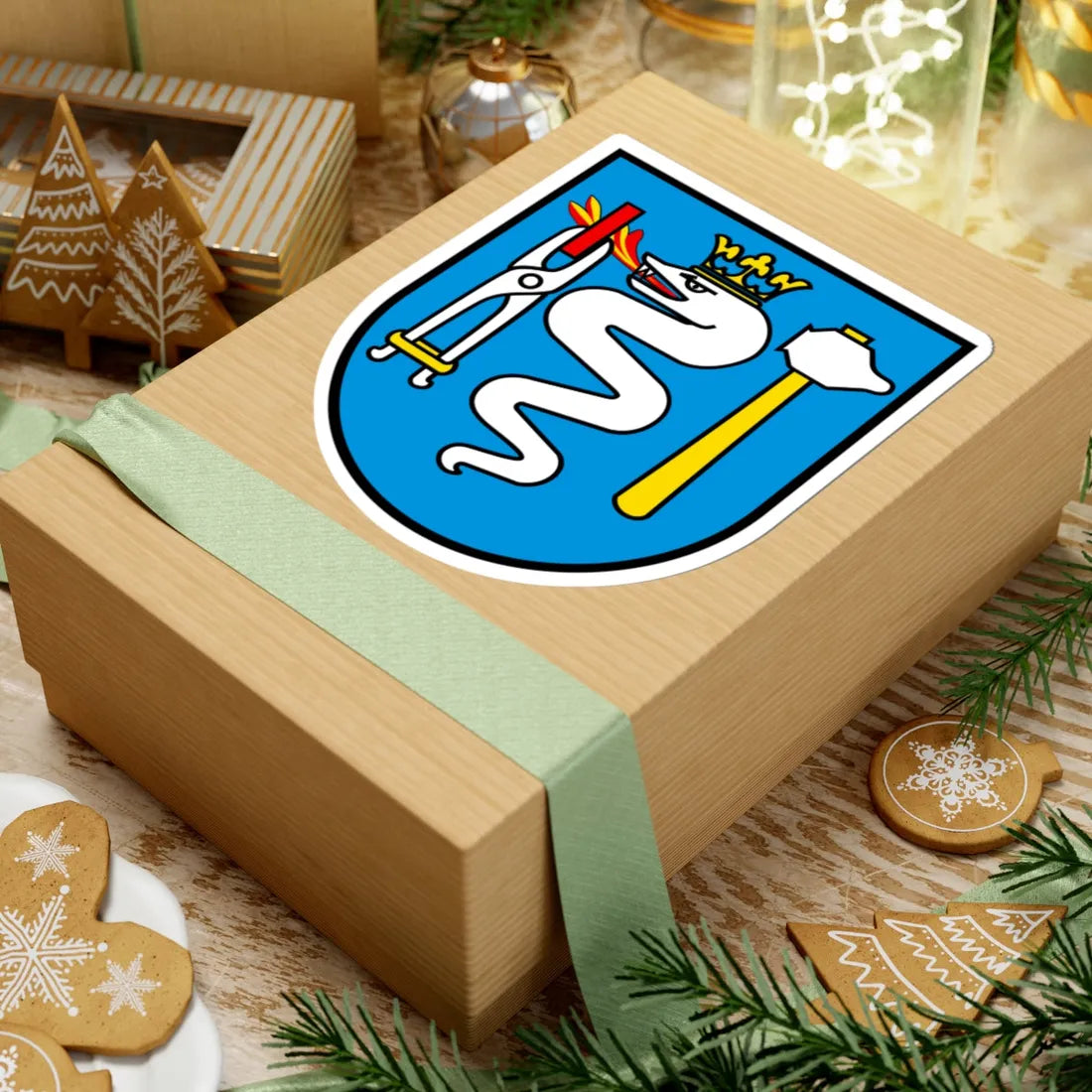 CHE Zunftgesellschaft zu Schmieden COA (Switzerland) (Coat of Arms) STICKER Vinyl Kiss-Cut Decal - The Sticker Space