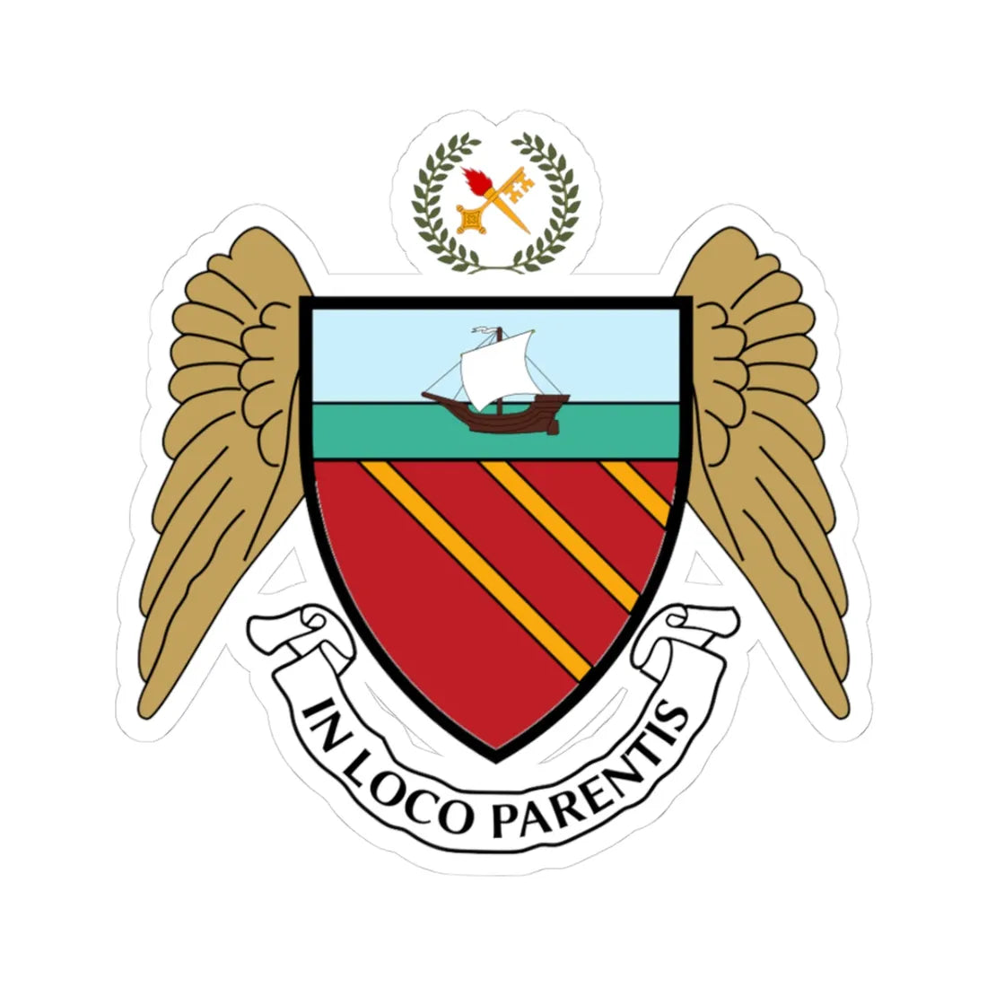 Cheadle Hulme School coat of arms (England) (Coat of Arms) STICKER Vinyl Kiss-Cut Decal 3 Inch White - The Sticker Space