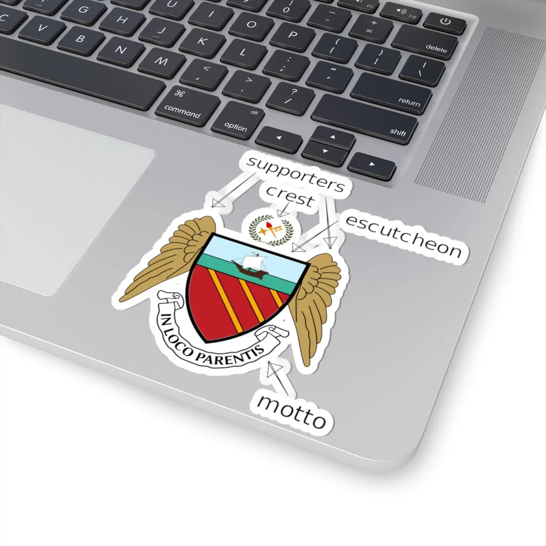 Cheadle Hulme School coat of arms explanation (England) (Coat of Arms) STICKER Vinyl Kiss-Cut Decal - The Sticker Space