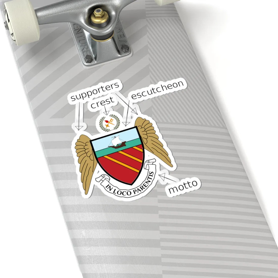 Cheadle Hulme School coat of arms explanation (England) (Coat of Arms) STICKER Vinyl Kiss-Cut Decal - The Sticker Space