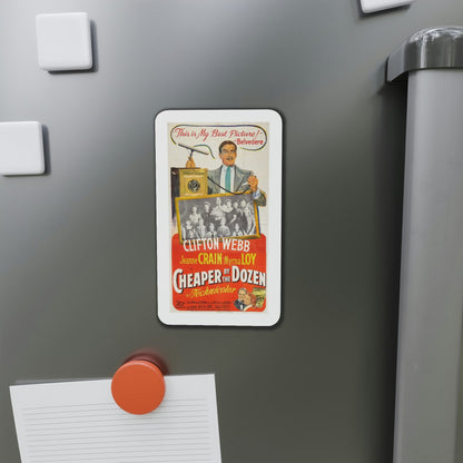 Cheaper by the Dozen 1950 Movie Poster Die-Cut Magnet-The Sticker Space