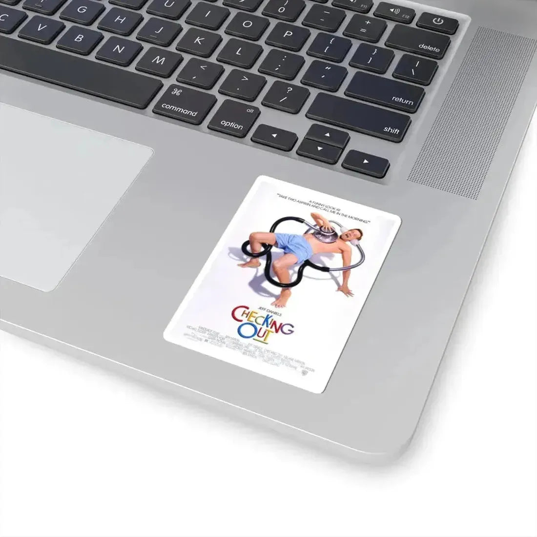 Checking Out 1989 Movie Poster - STICKER Vinyl Kiss-Cut Decal - The Sticker Space