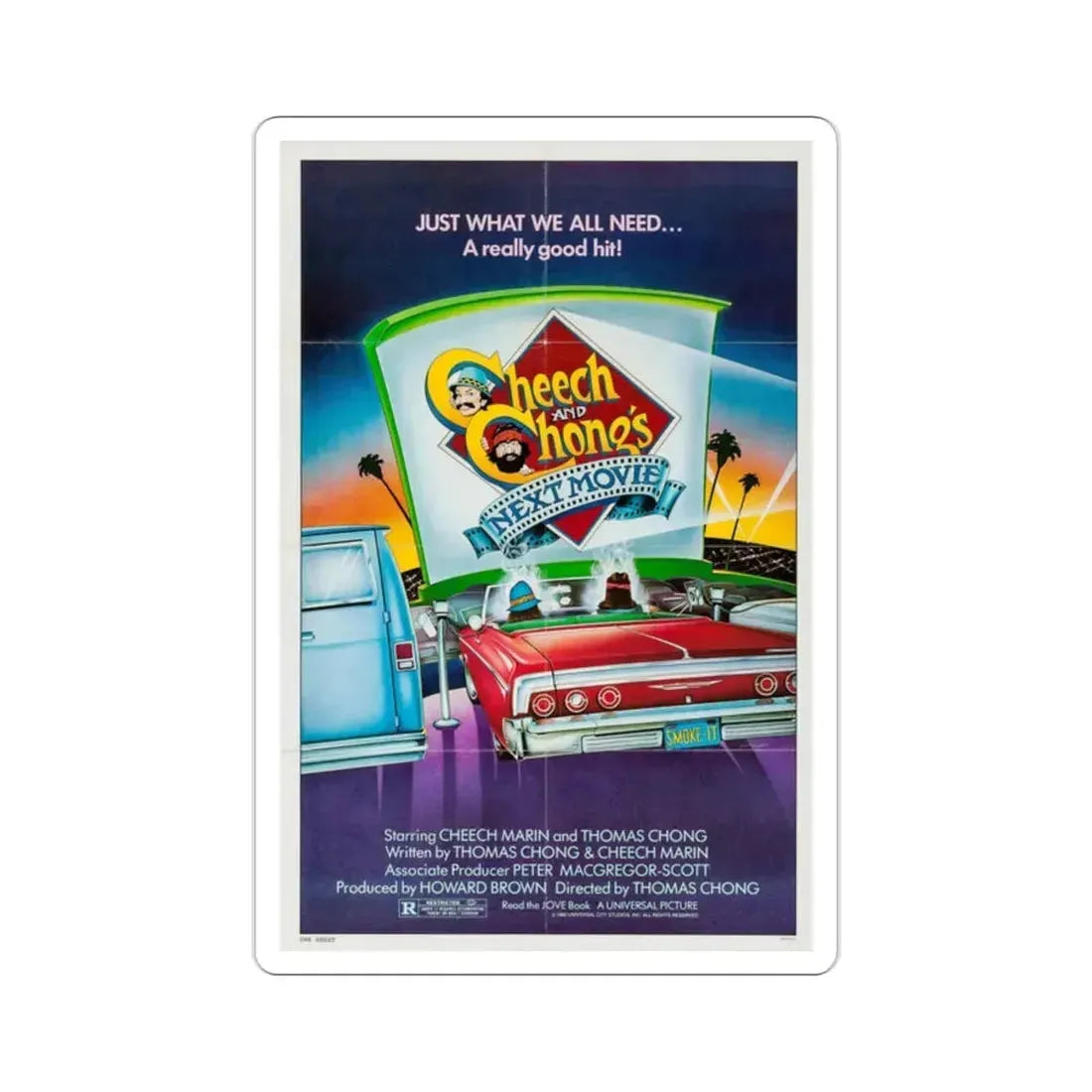 Cheech and Chong's Next Movie 1980 STICKER Vinyl Die-Cut Decal 2 Inch - The Sticker Space