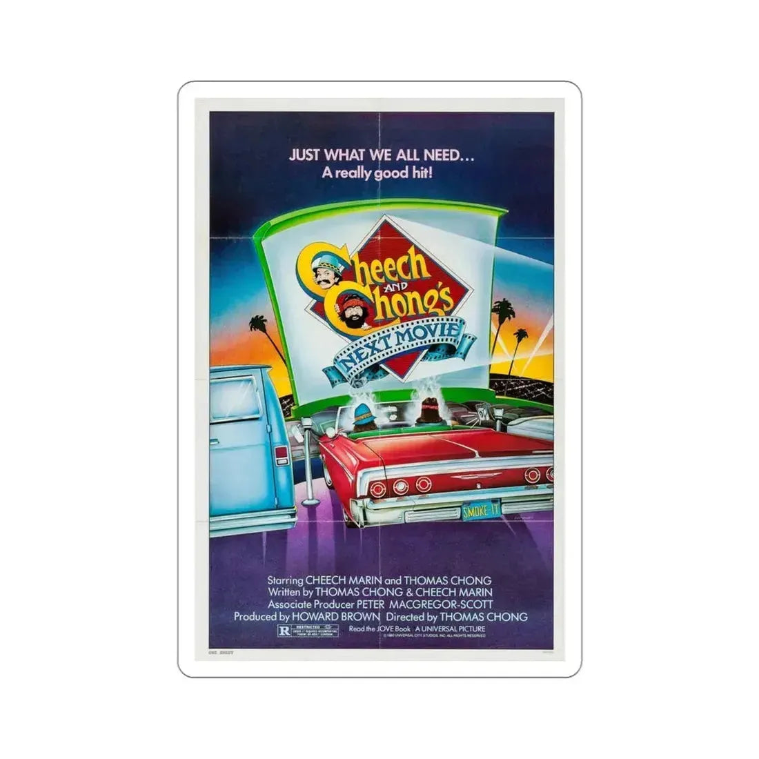 Cheech and Chong's Next Movie 1980 STICKER Vinyl Die-Cut Decal 4 Inch - The Sticker Space