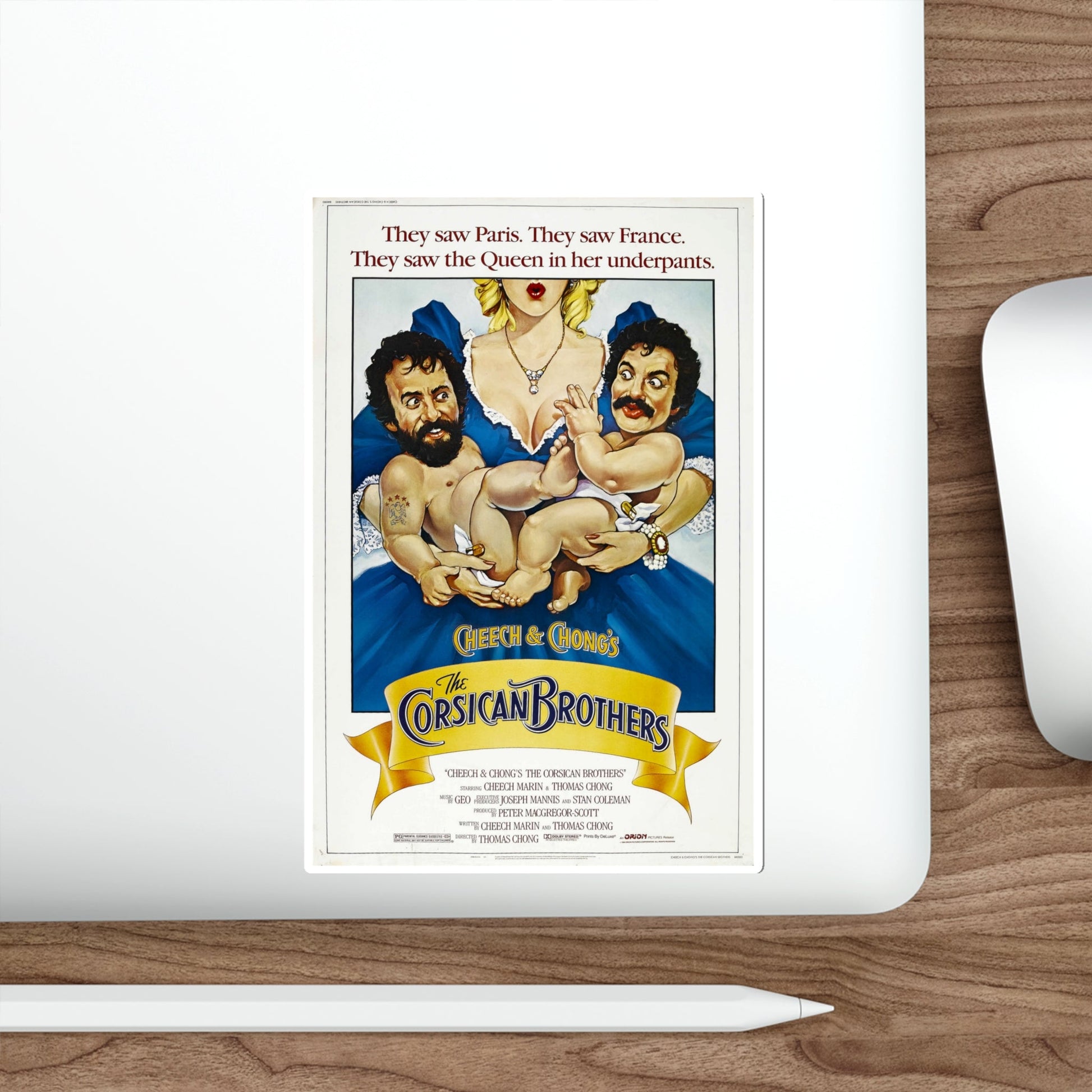 Cheech & Chong's The Corsican Brothers 1984 Movie Poster STICKER Vinyl Die-Cut Decal-The Sticker Space