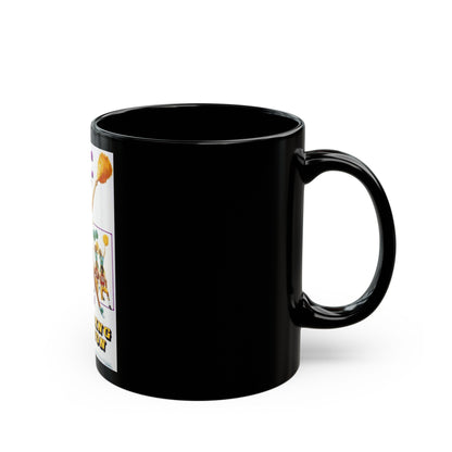 CHEERING SECTION 1977 Movie Poster - Black Coffee Mug-The Sticker Space