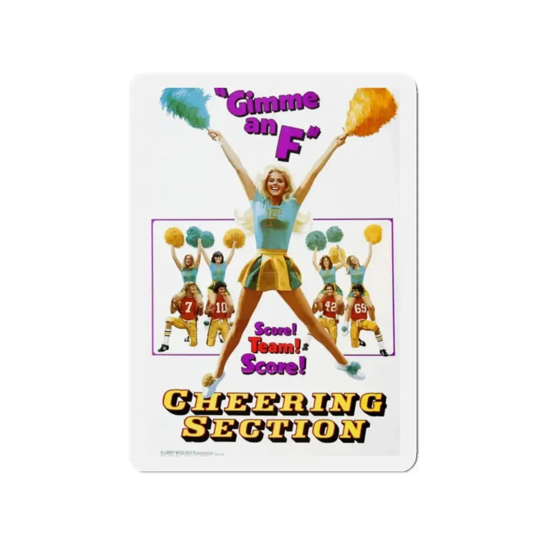 CHEERING SECTION 1977 Movie Poster - Refrigerator Magnet 2 Inch - The Sticker Space