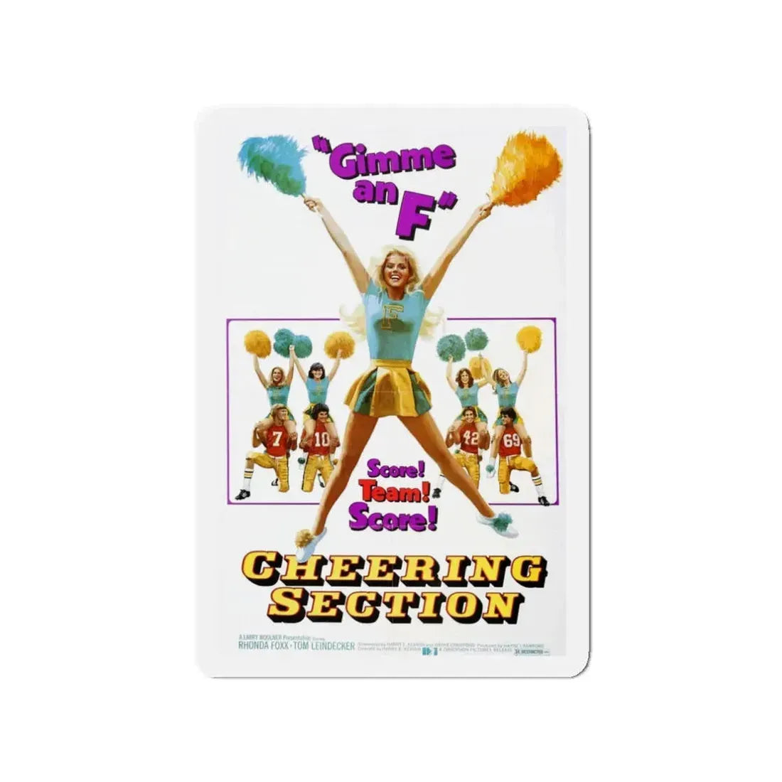 CHEERING SECTION 1977 Movie Poster - Refrigerator Magnet 3 Inch - The Sticker Space