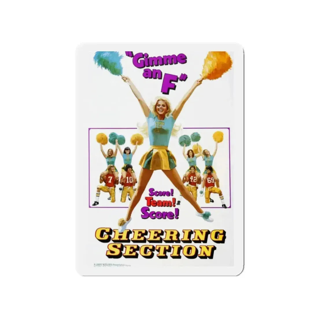 CHEERING SECTION 1977 Movie Poster - Refrigerator Magnet - The Sticker Space
