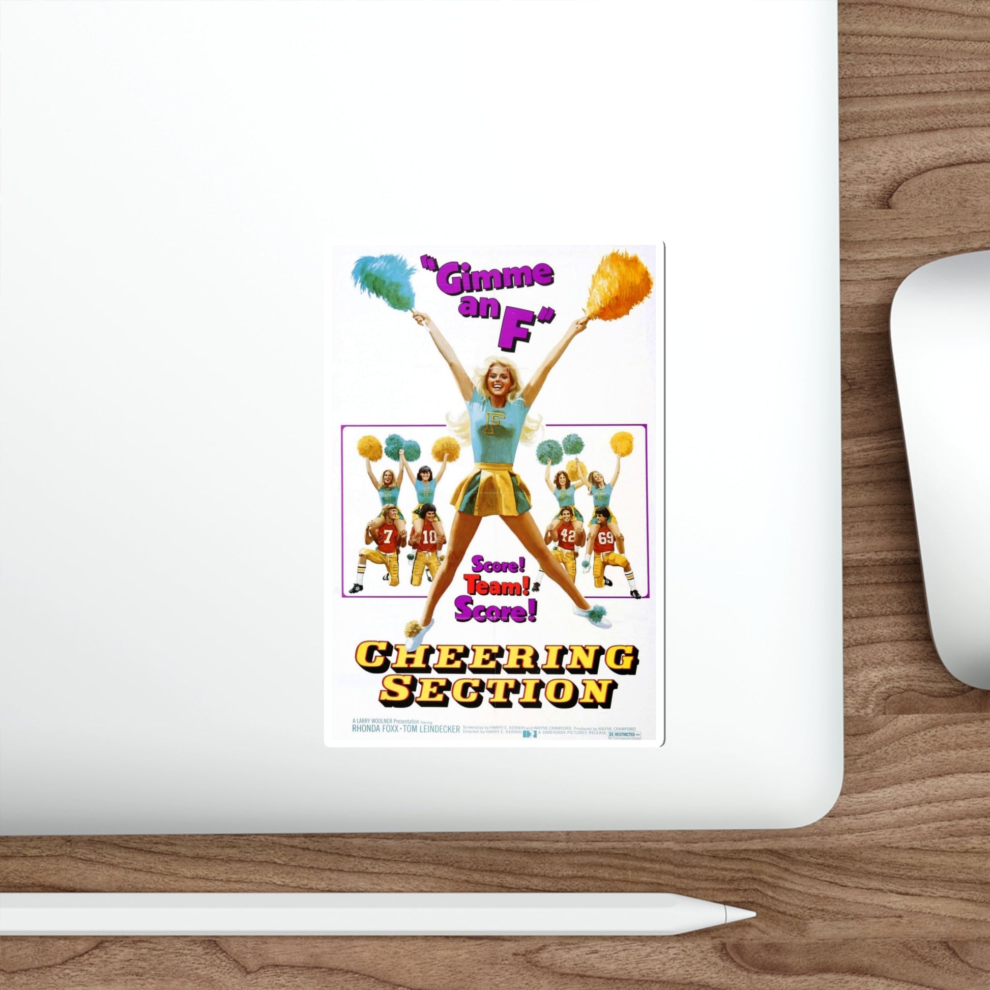 CHEERING SECTION 1977 Movie Poster STICKER Vinyl Die-Cut Decal-The Sticker Space