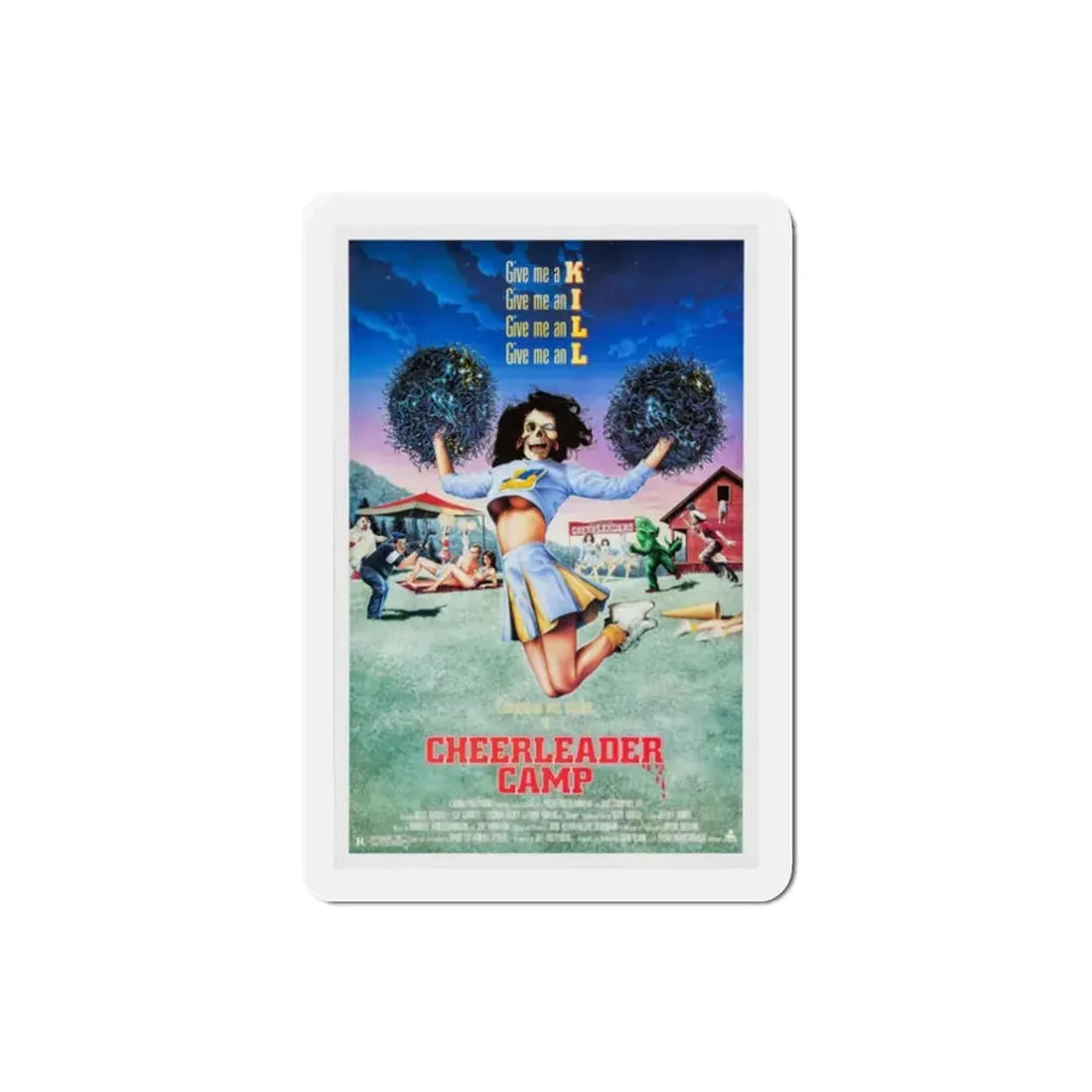 Cheerleader Camp 1987 Movie Poster Refrigerator Magnet 2 Inch - The Sticker Space