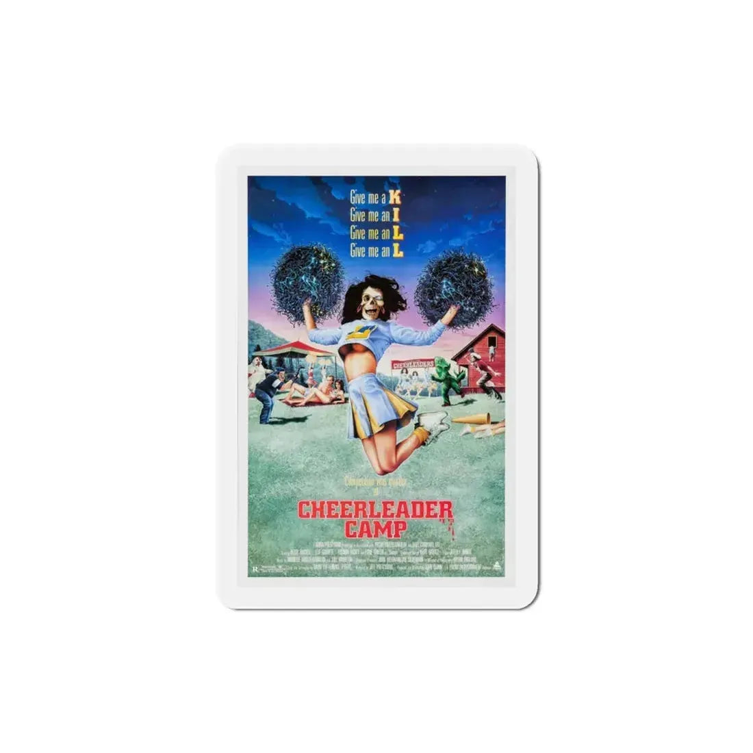 Cheerleader Camp 1987 Movie Poster Refrigerator Magnet 3 Inch - The Sticker Space