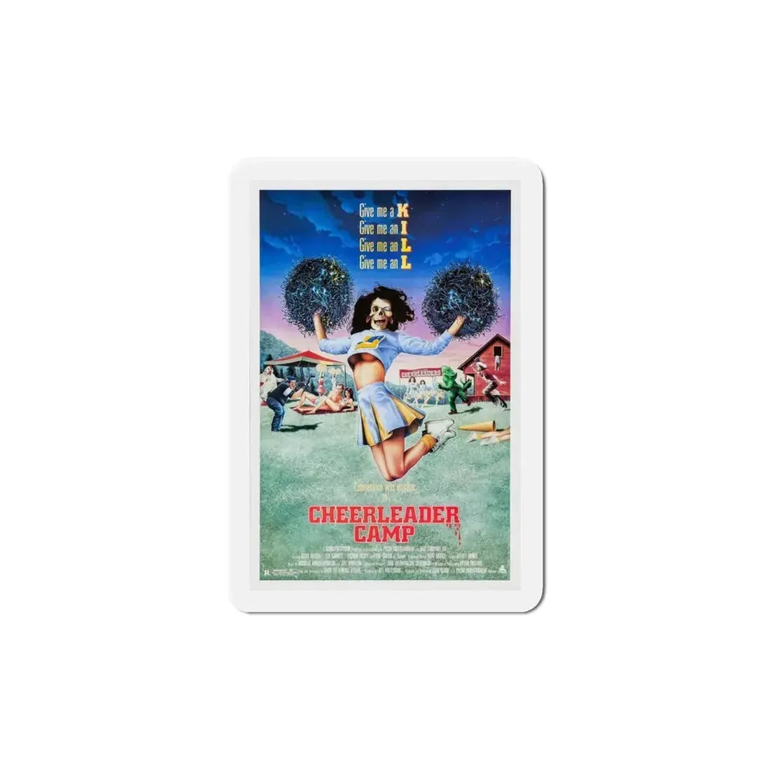 Cheerleader Camp 1987 Movie Poster Refrigerator Magnet - The Sticker Space