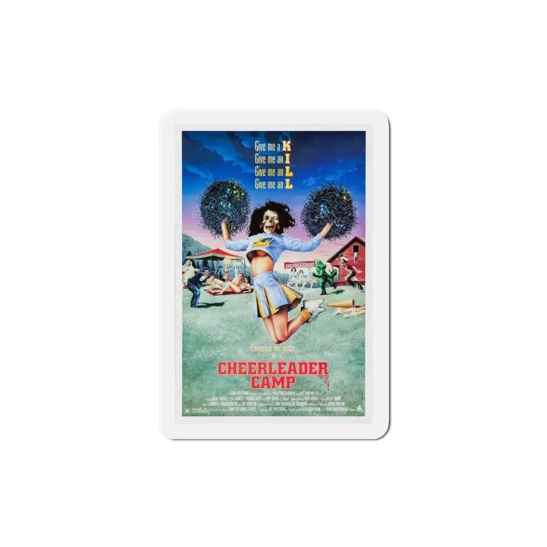 Cheerleader Camp 1987 Movie Poster Refrigerator Magnet - The Sticker Space