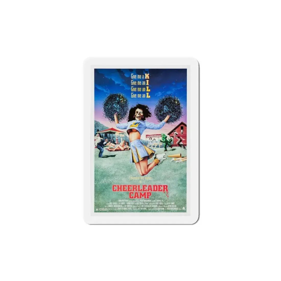 Cheerleader Camp 1987 Movie Poster Refrigerator Magnet - The Sticker Space