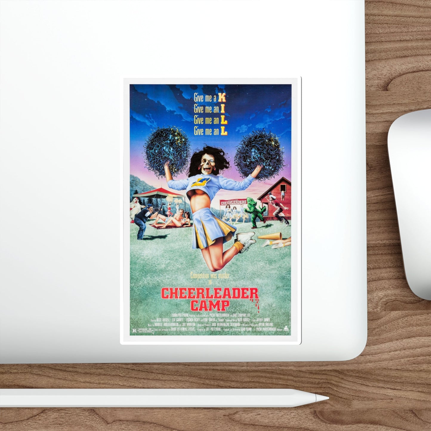 Cheerleader Camp 1987 Movie Poster STICKER Vinyl Die-Cut Decal-The Sticker Space