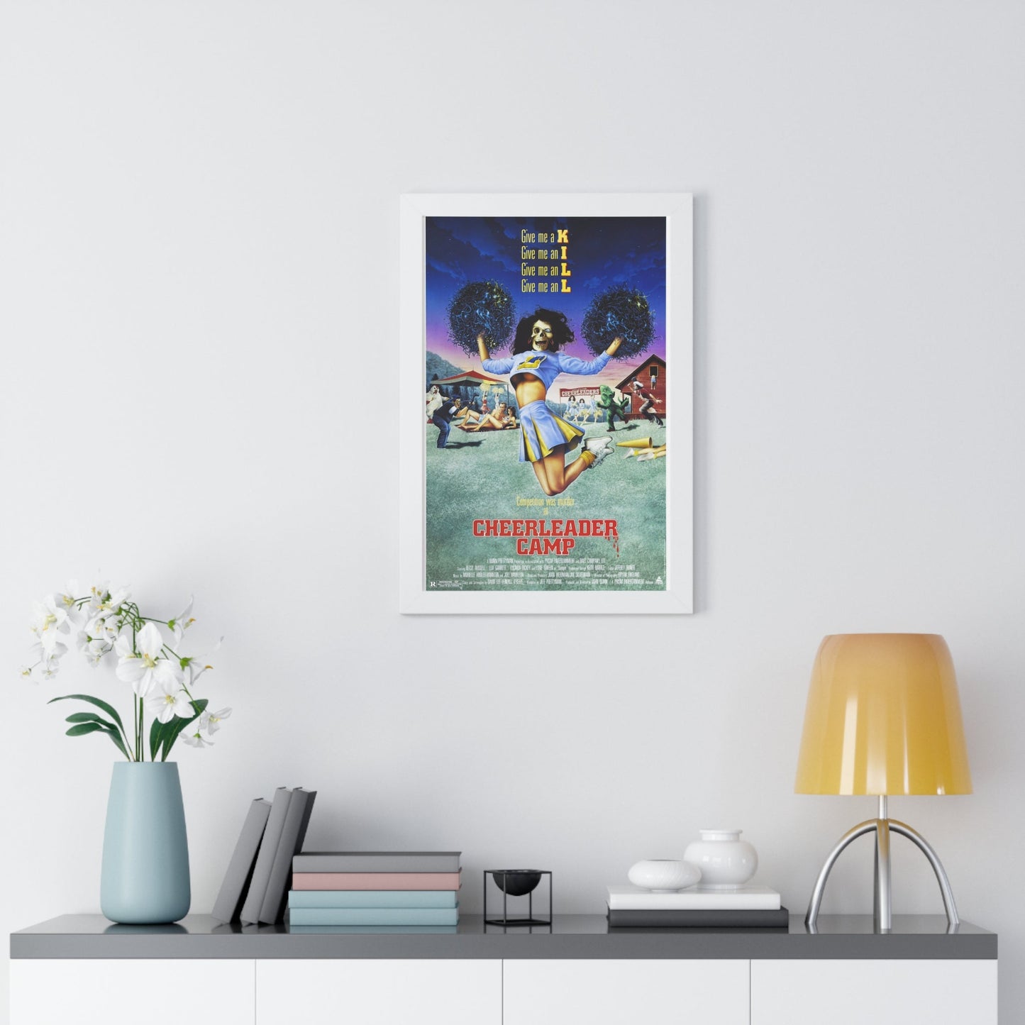 CHEERLEADER CAMP 1988 - Framed Movie Poster-The Sticker Space