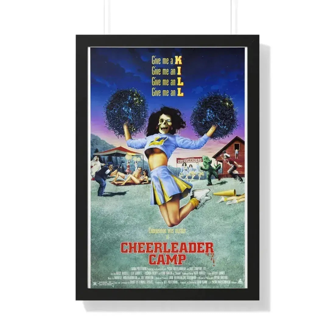 CHEERLEADER CAMP 1988 - Framed Movie Poster 20" x 30" Black - The Sticker Space