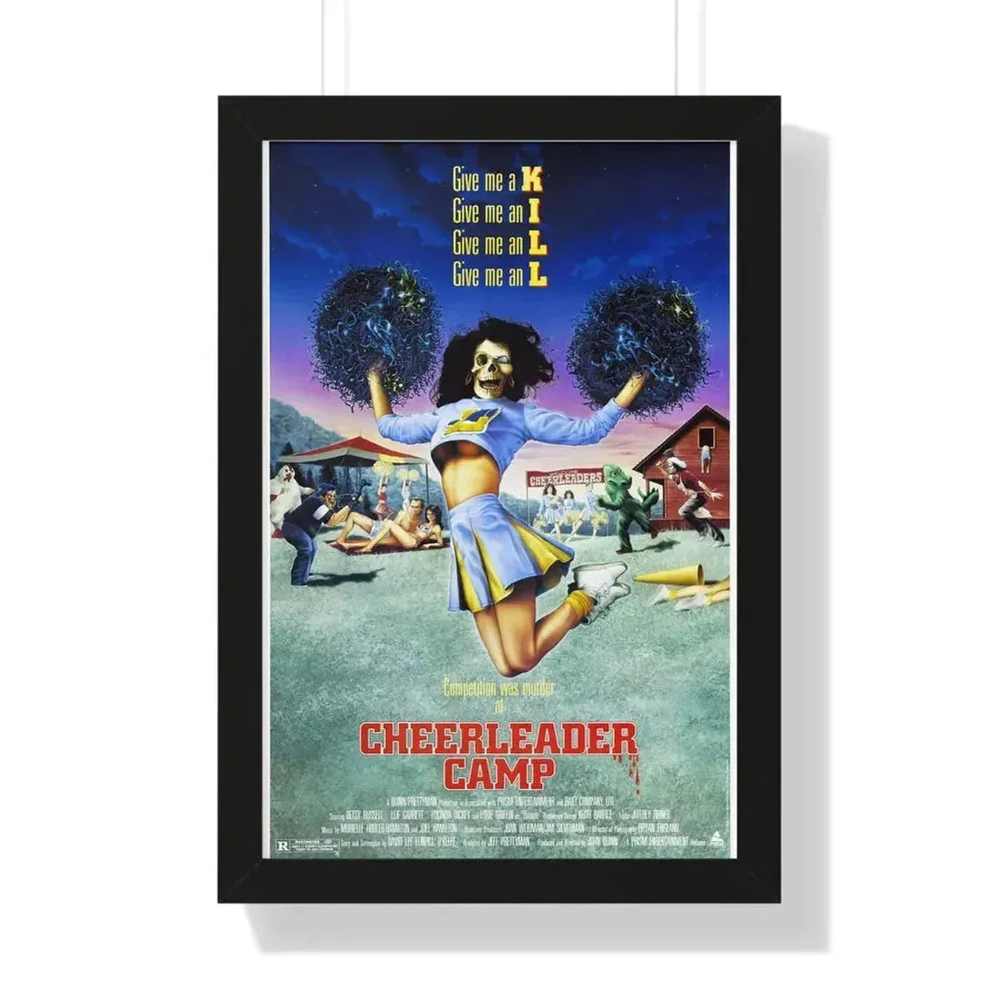 CHEERLEADER CAMP 1988 - Framed Movie Poster - The Sticker Space