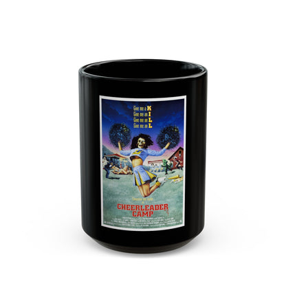 CHEERLEADER CAMP 1988 Movie Poster - Black Coffee Mug-15oz-The Sticker Space