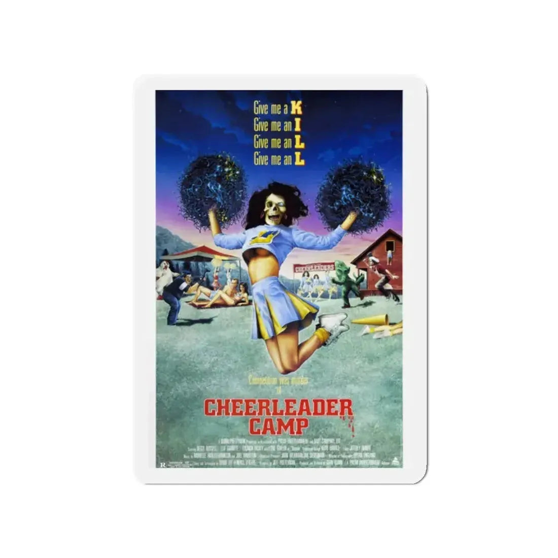 CHEERLEADER CAMP 1988 Movie Poster - Refrigerator Magnet 2 Inch - The Sticker Space