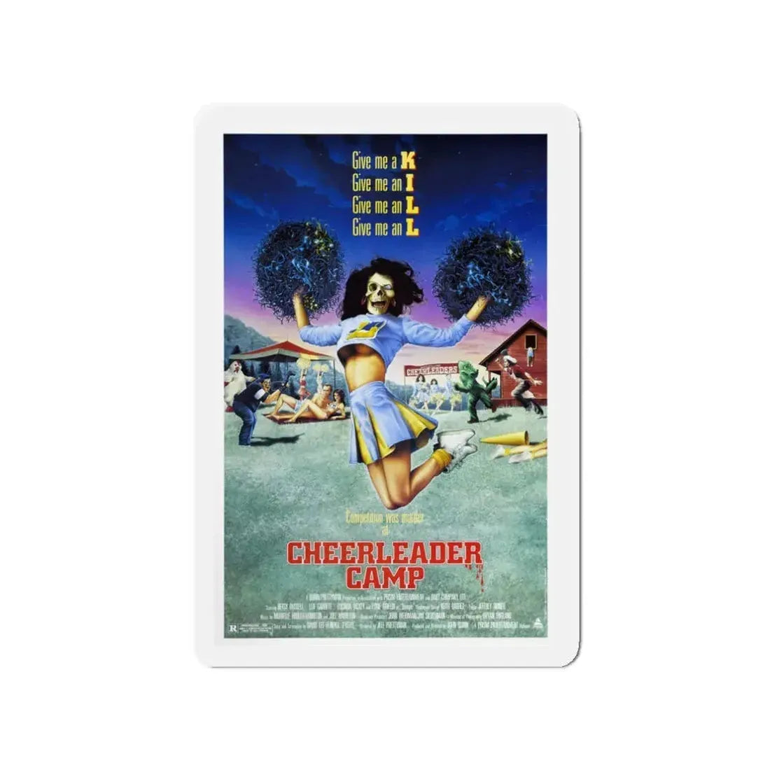 CHEERLEADER CAMP 1988 Movie Poster - Refrigerator Magnet 3 Inch - The Sticker Space