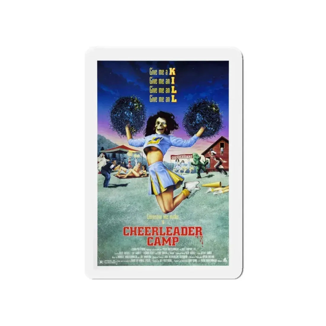 CHEERLEADER CAMP 1988 Movie Poster - Refrigerator Magnet 5 Inch - The Sticker Space