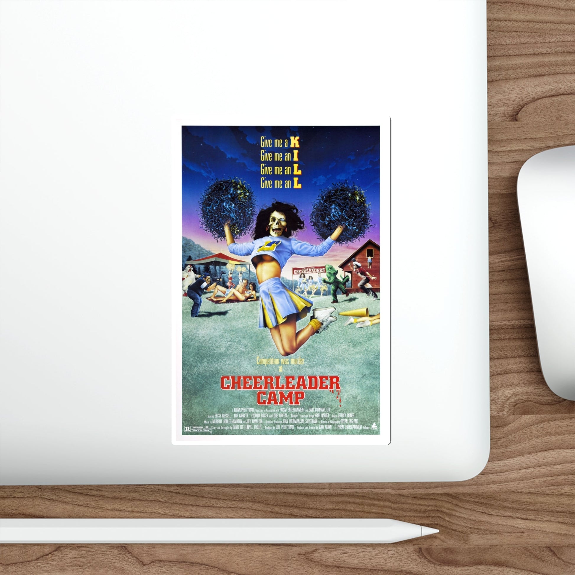 CHEERLEADER CAMP 1988 Movie Poster STICKER Vinyl Die-Cut Decal-The Sticker Space