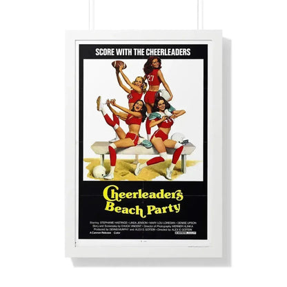 CHEERLEADERS BEACH PARTY 1978 - Framed Movie Poster 20" x 30" White - The Sticker Space