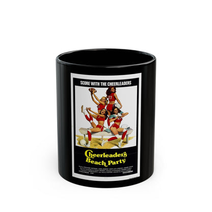 CHEERLEADERS BEACH PARTY 1978 Movie Poster - Black Coffee Mug-11oz-The Sticker Space