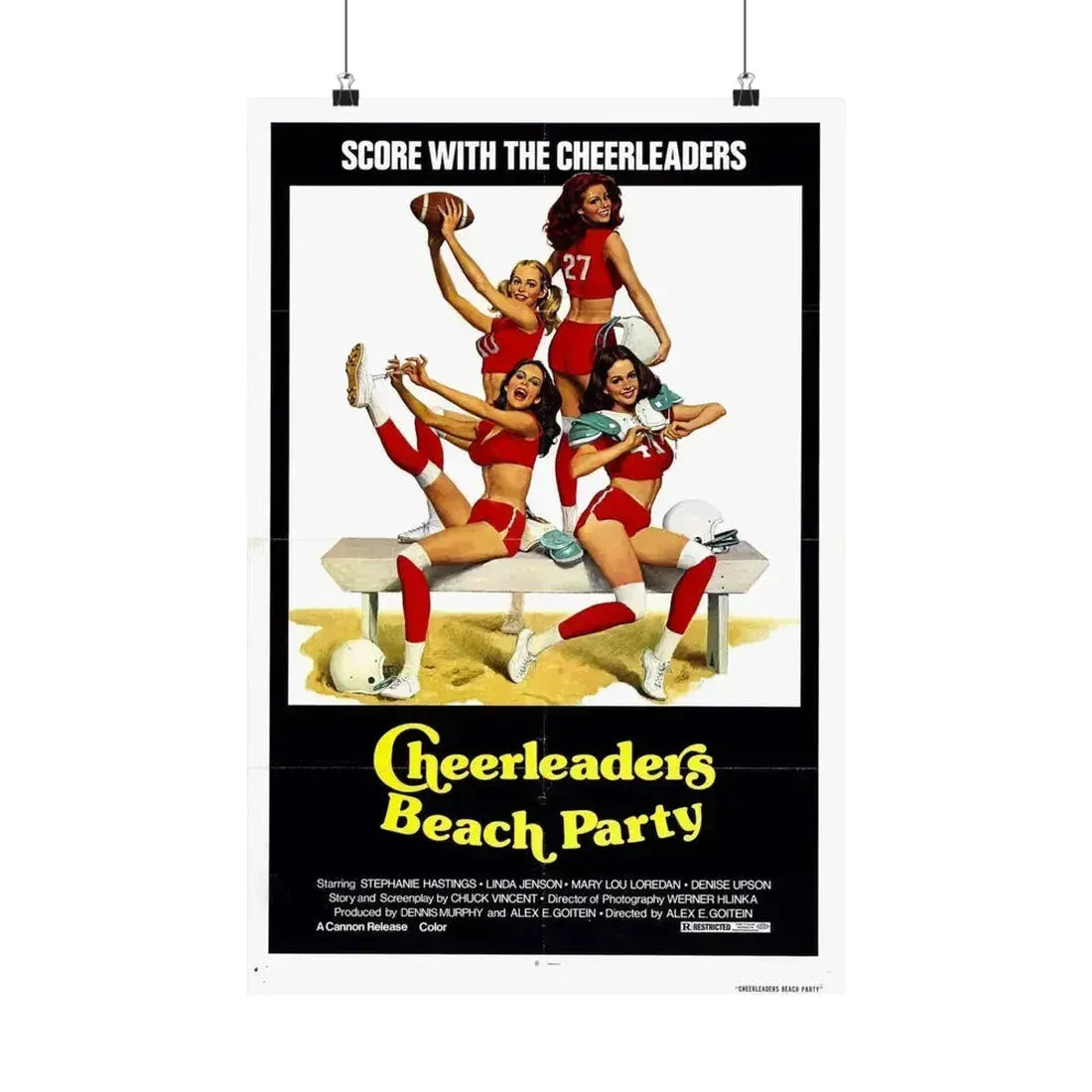 CHEERLEADERS BEACH PARTY 1978 - Paper Movie Poster 16″ x 24″ Matte - The Sticker Space