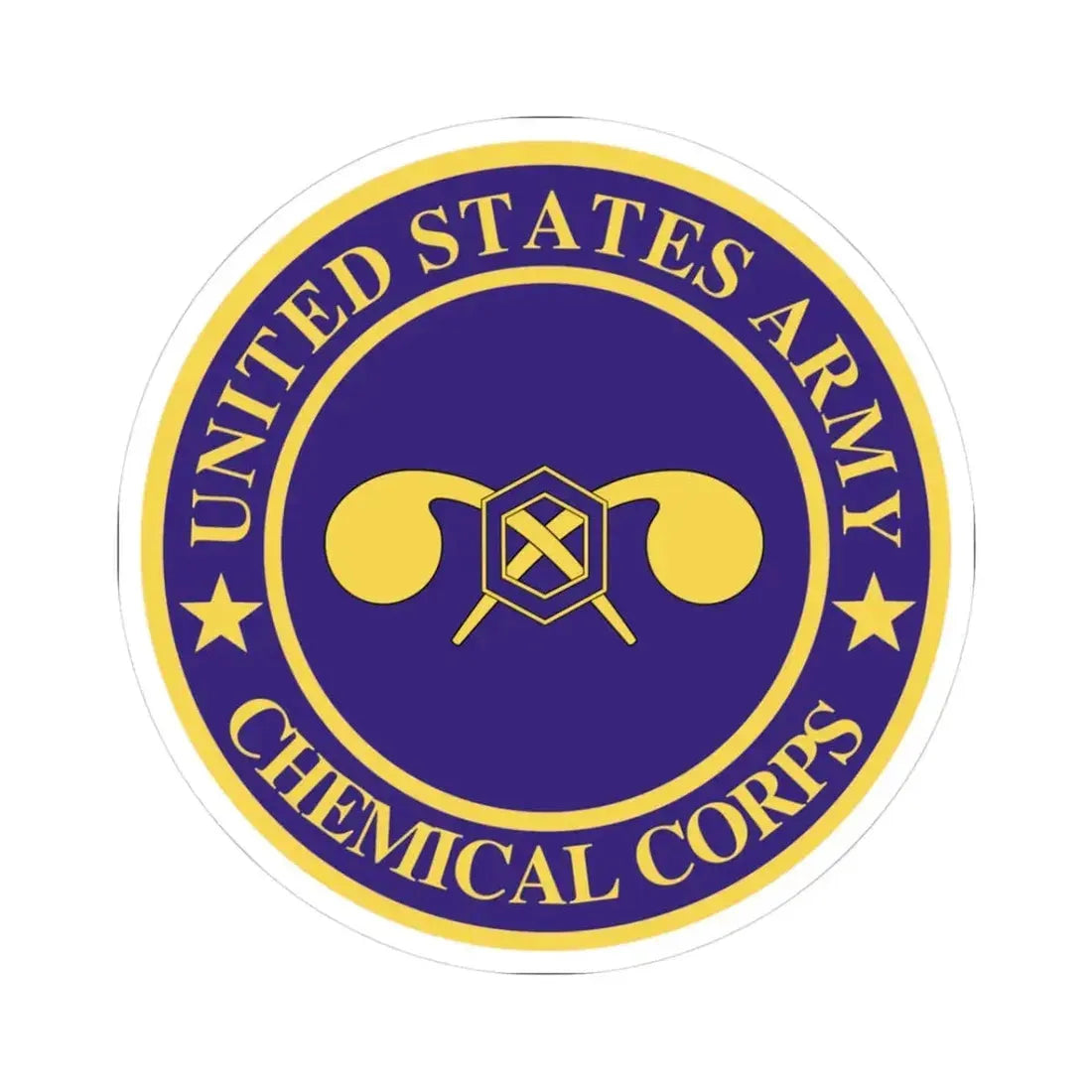 Chemical Corps (U.S. Army) STICKER Vinyl Kiss-Cut Decal 3 Inch White - The Sticker Space