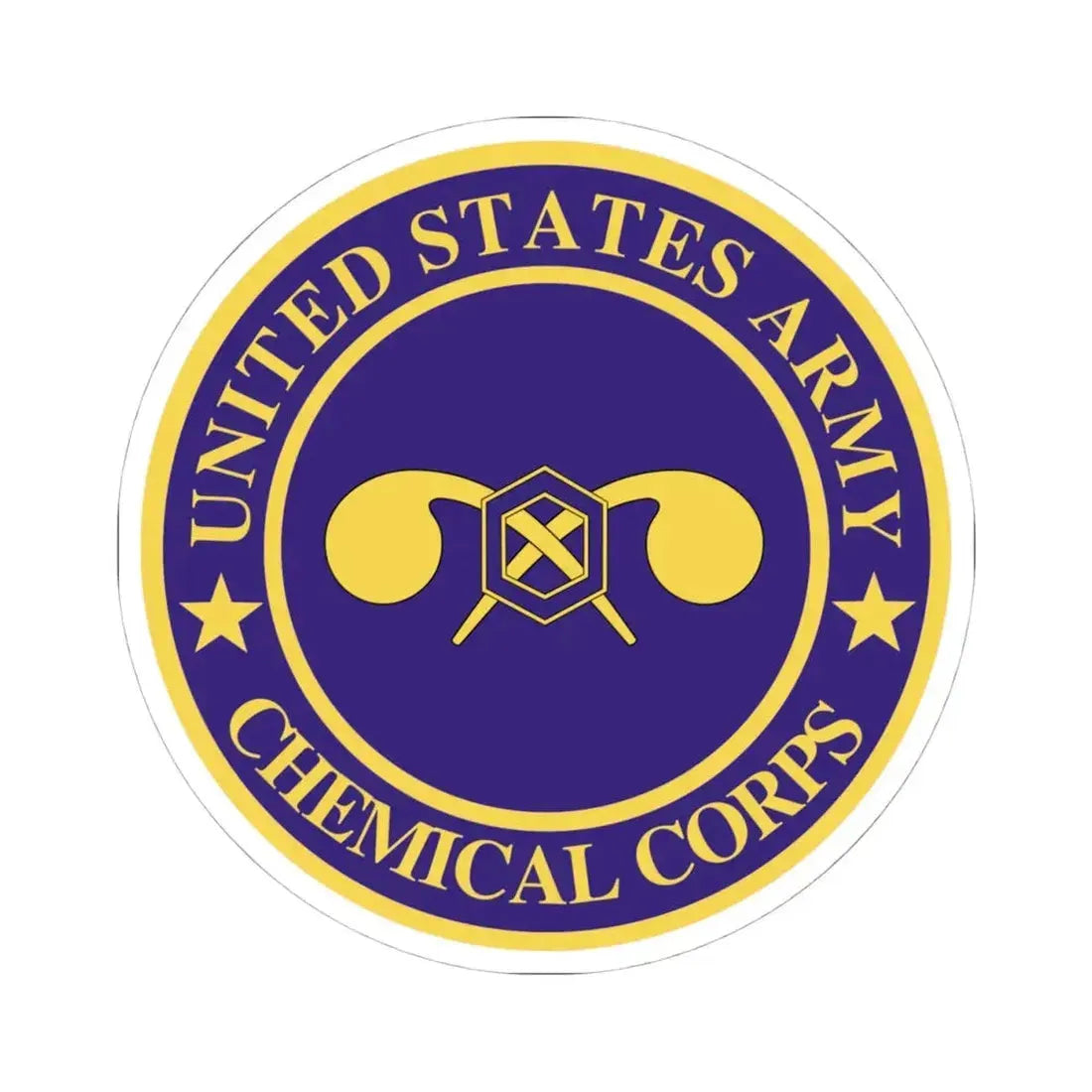 Chemical Corps (U.S. Army) STICKER Vinyl Kiss-Cut Decal 4 Inch White - The Sticker Space
