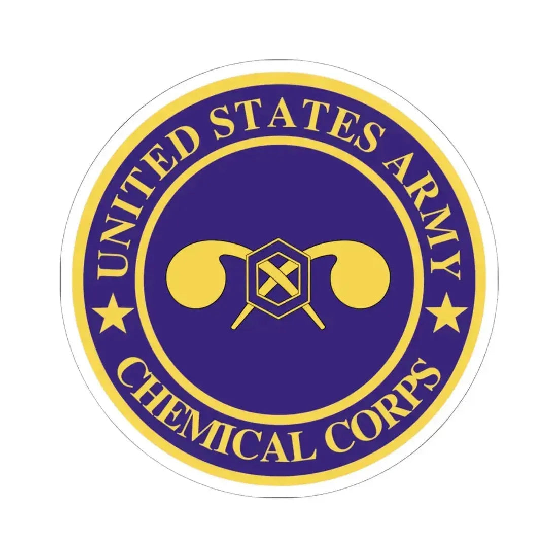 Chemical Corps (U.S. Army) STICKER Vinyl Kiss-Cut Decal 6 Inch White - The Sticker Space
