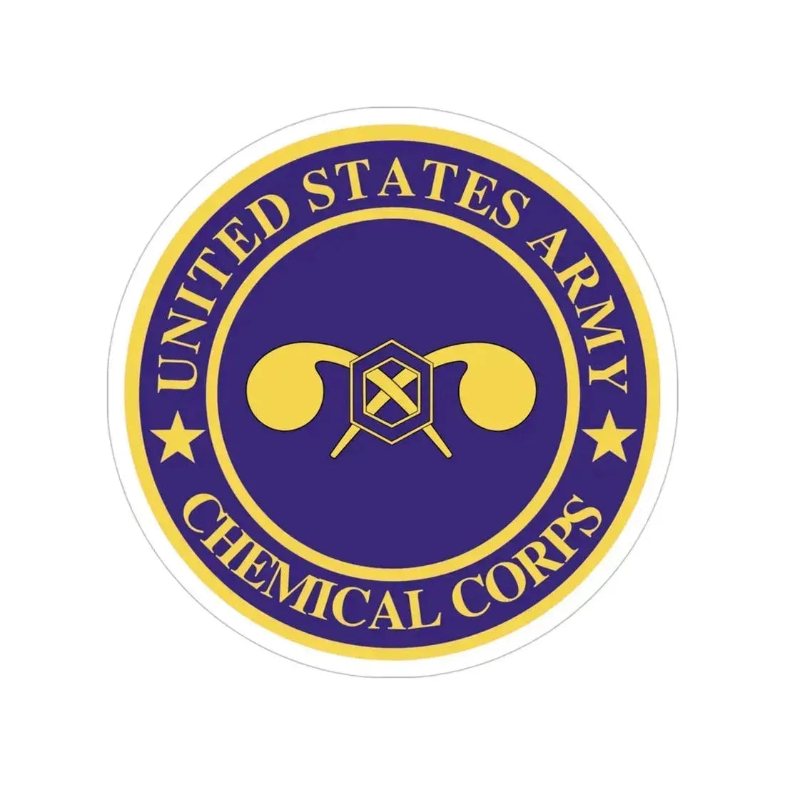 Chemical Corps (U.S. Army) Transparent STICKER Die-Cut Vinyl Decal 4 Inch - The Sticker Space