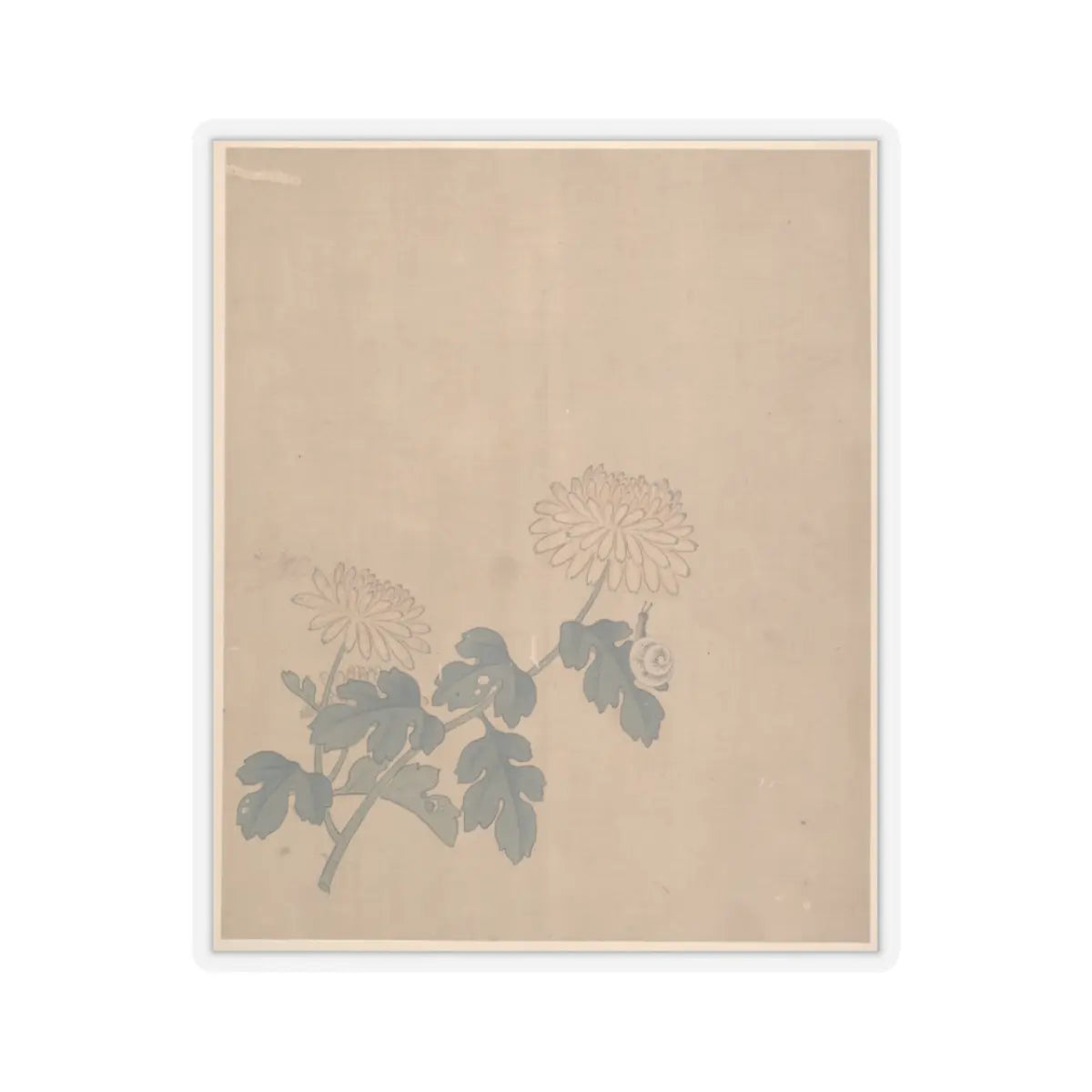 Chen Hongshou - Figures, flowers, and landscapes - one leaf dated 1627 v10 - STICKER Vinyl Kiss-Cut Decal