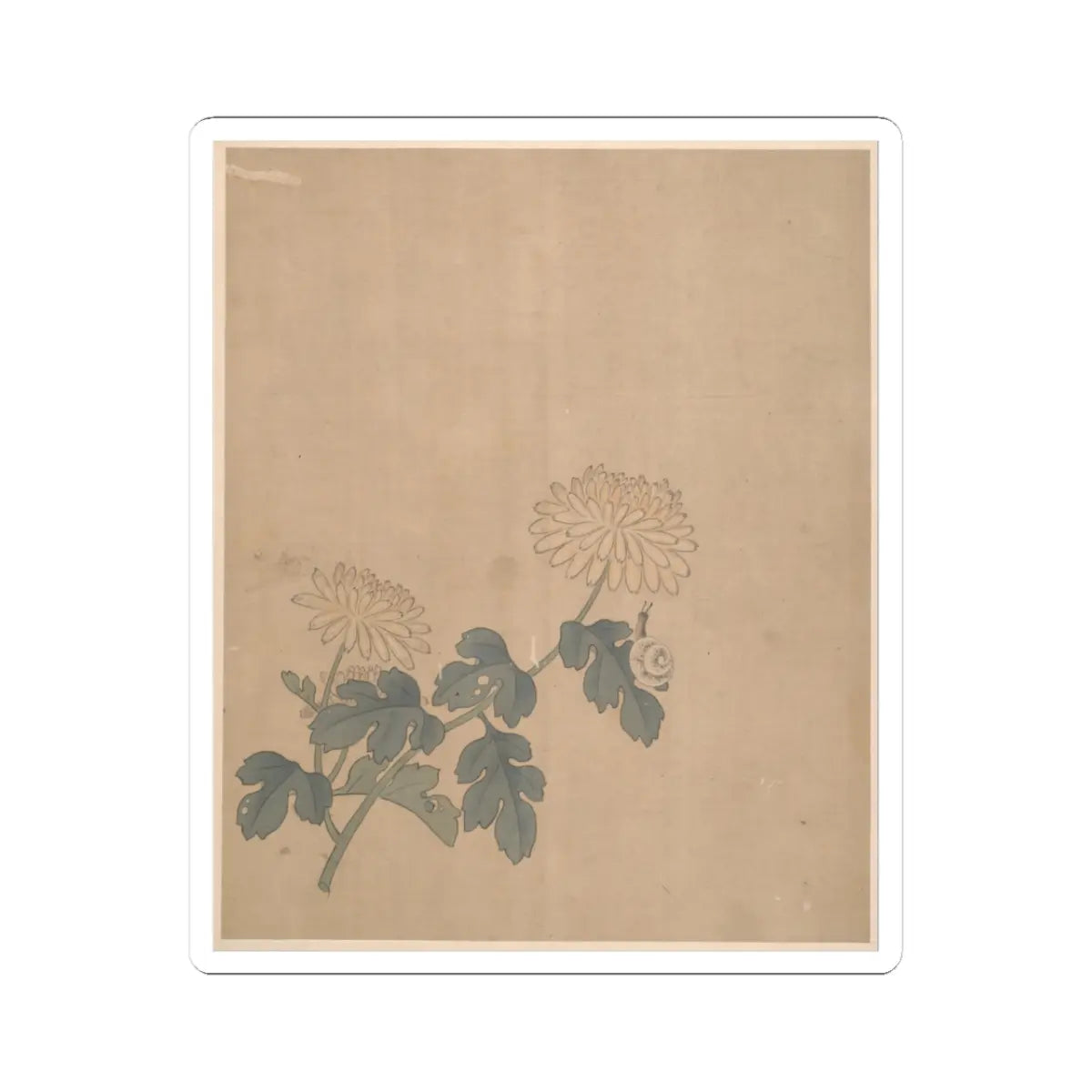 Chen Hongshou - Figures, flowers, and landscapes - one leaf dated 1627 v10 - STICKER Vinyl Kiss-Cut Decal