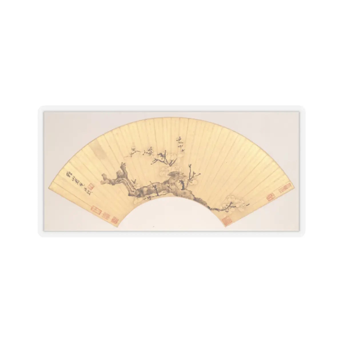 Chen Hongshou - Landscapes and Flowers - first half of the 17th century v8 - STICKER Vinyl Kiss-Cut Decal