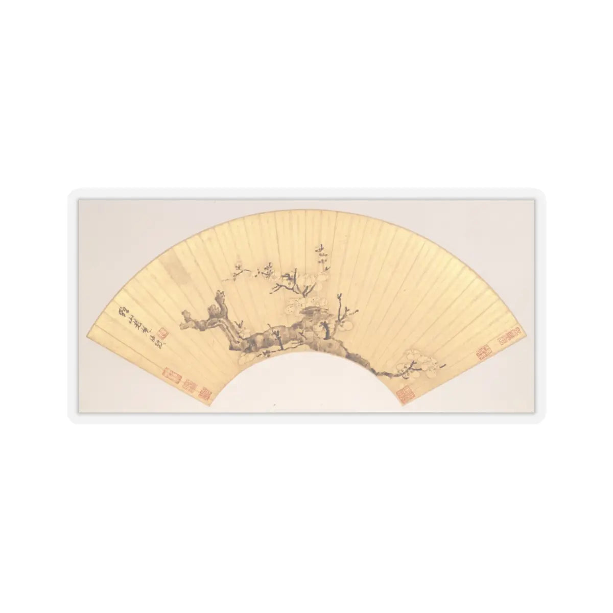 Chen Hongshou - Landscapes and Flowers - first half of the 17th century v8 - STICKER Vinyl Kiss-Cut Decal