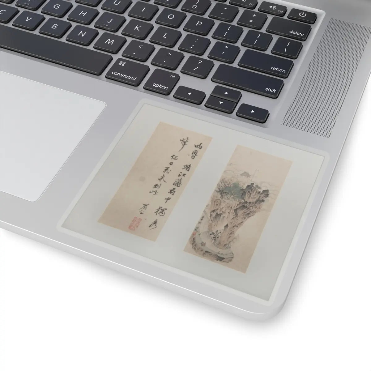 Chen Hongshou - Landscapes, Figures, and Flowers - dated 1618–22 v13 - STICKER Vinyl Kiss-Cut Decal