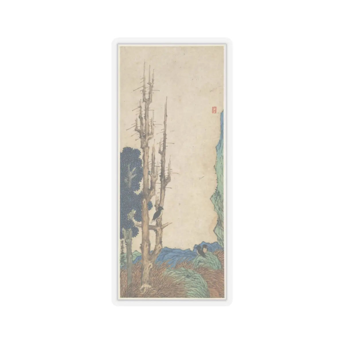 Chen Hongshou - Landscapes, Figures, and Flowers - dated 1618–22 v16 - STICKER Vinyl Kiss-Cut Decal
