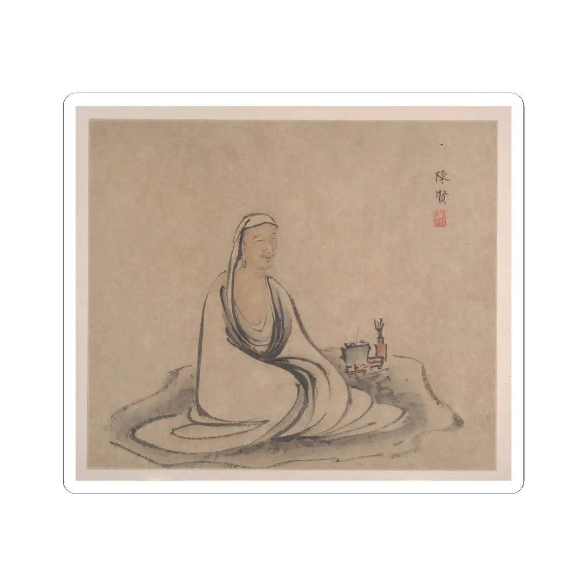 Chen Xian - The Sixteen Luohans - spurious date of 1634 v2 - STICKER Vinyl Kiss-Cut Decal