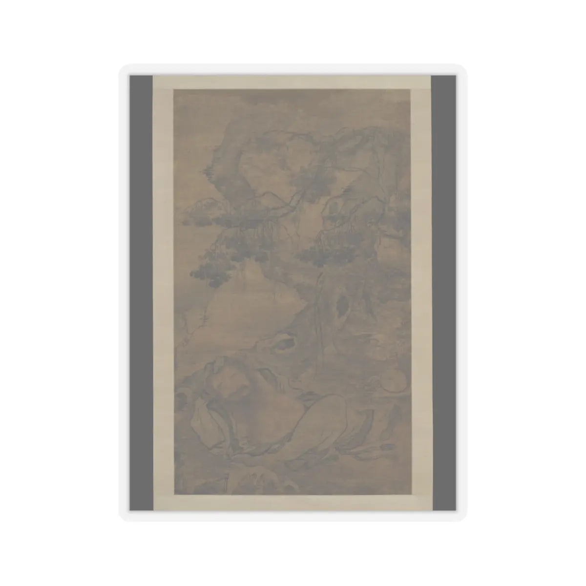Chen Zihe - Drunken recluse beneath an old tree - early 16th century v1 - STICKER Vinyl Kiss-Cut Decal