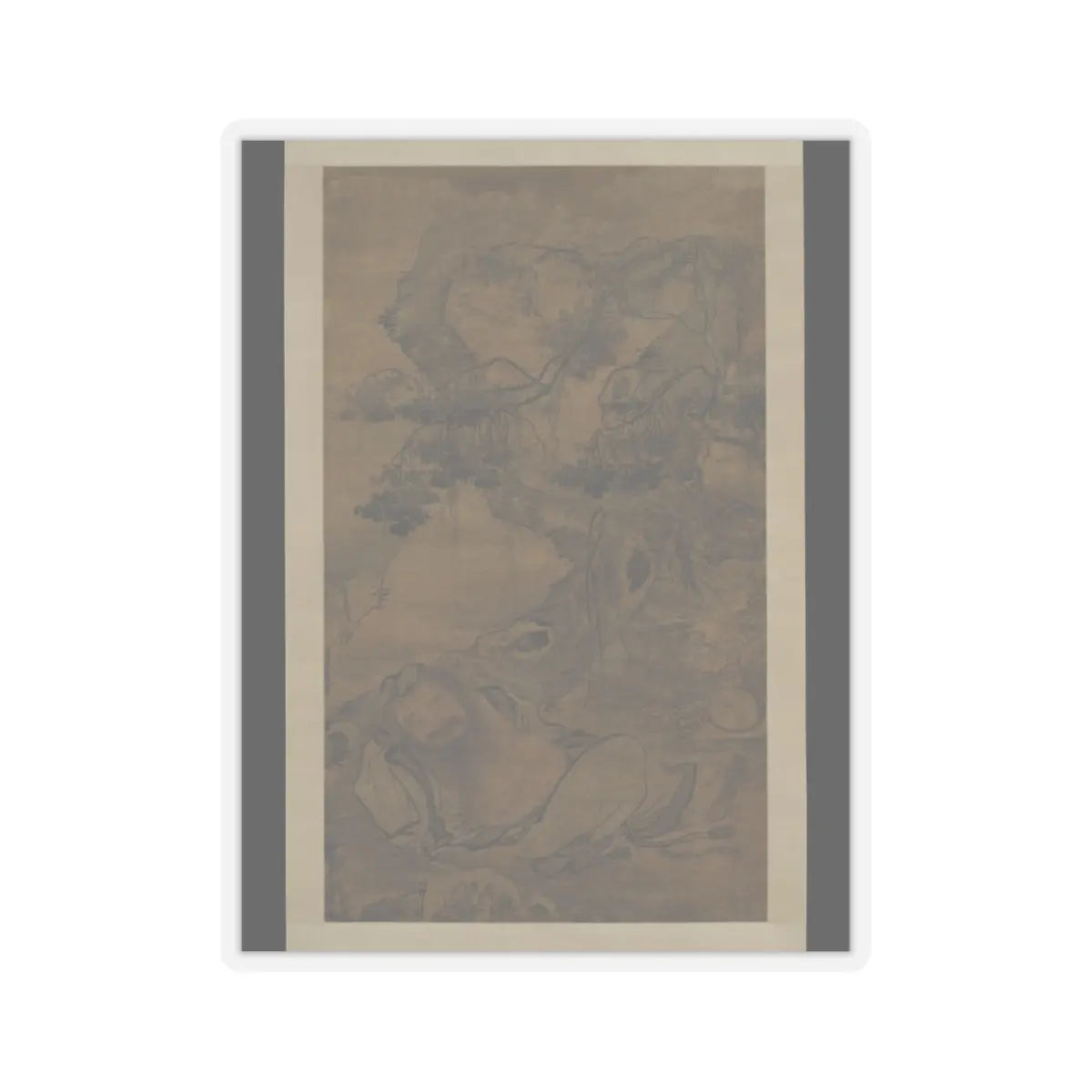 Chen Zihe - Drunken recluse beneath an old tree - early 16th century v1 - STICKER Vinyl Kiss-Cut Decal
