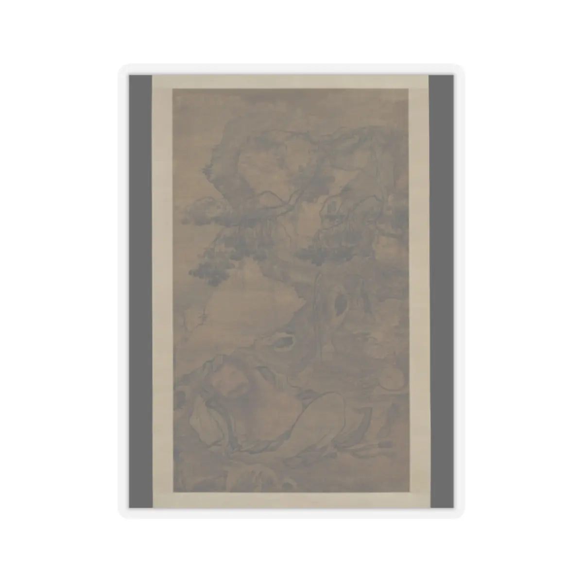 Chen Zihe - Drunken recluse beneath an old tree - early 16th century v1 - STICKER Vinyl Kiss-Cut Decal