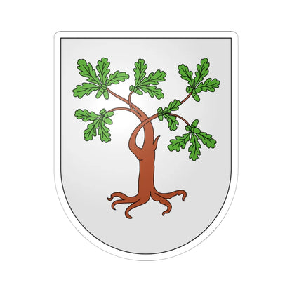 CheneBougeries-coat of arms (Switzerland) (Coat of Arms) STICKER Vinyl Kiss-Cut Decal 6 Inch White - The Sticker Space