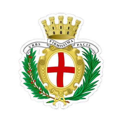 Cherasco-Stemma (Italy) (Coat of Arms) STICKER Vinyl Kiss-Cut Decal 6 Inch White - The Sticker Space